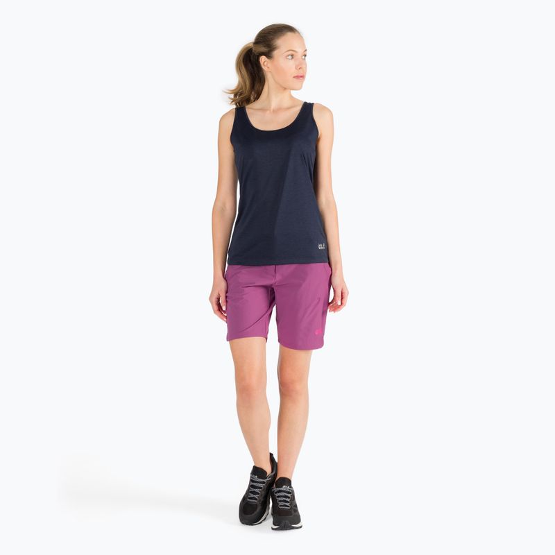 Dámské trekingové tričko Jack Wolfskin Pack & Go Tank tmavě modré 1807282_1010 2