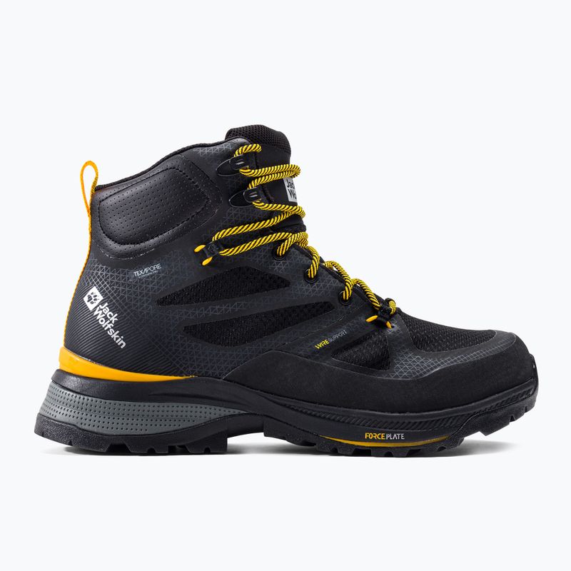 Pánská trekingová obuv Jack Wolfskin Force Striker Texapore Mid black/burly yellow xt 4038823 2