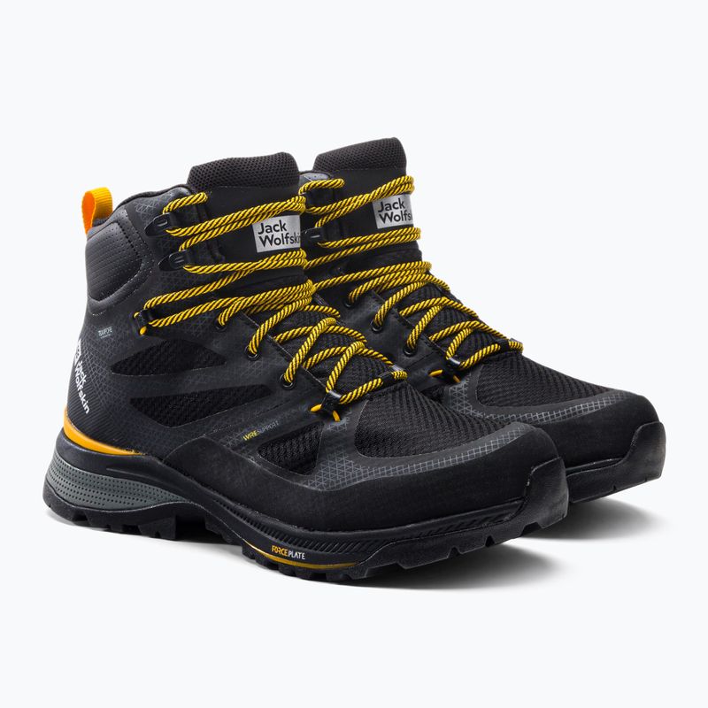 Pánská trekingová obuv Jack Wolfskin Force Striker Texapore Mid black/burly yellow xt 4038823 5