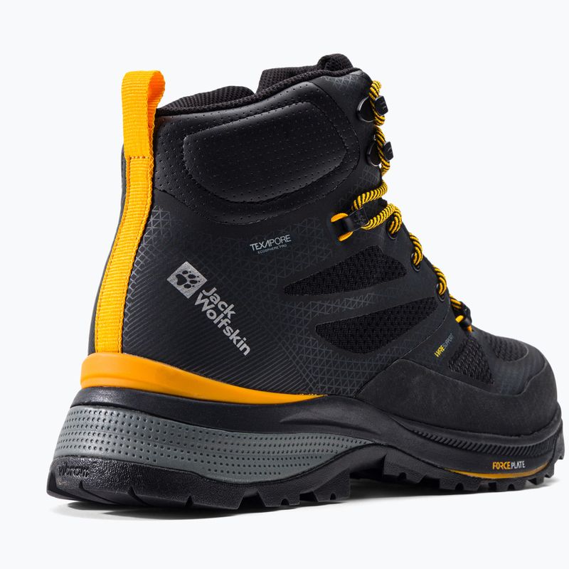 Pánská trekingová obuv Jack Wolfskin Force Striker Texapore Mid black/burly yellow xt 4038823 8