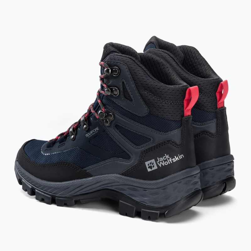 Dámské trekové boty Jack Wolfskin Rebellion Guide Texapore Mid black-blue 4053801 3