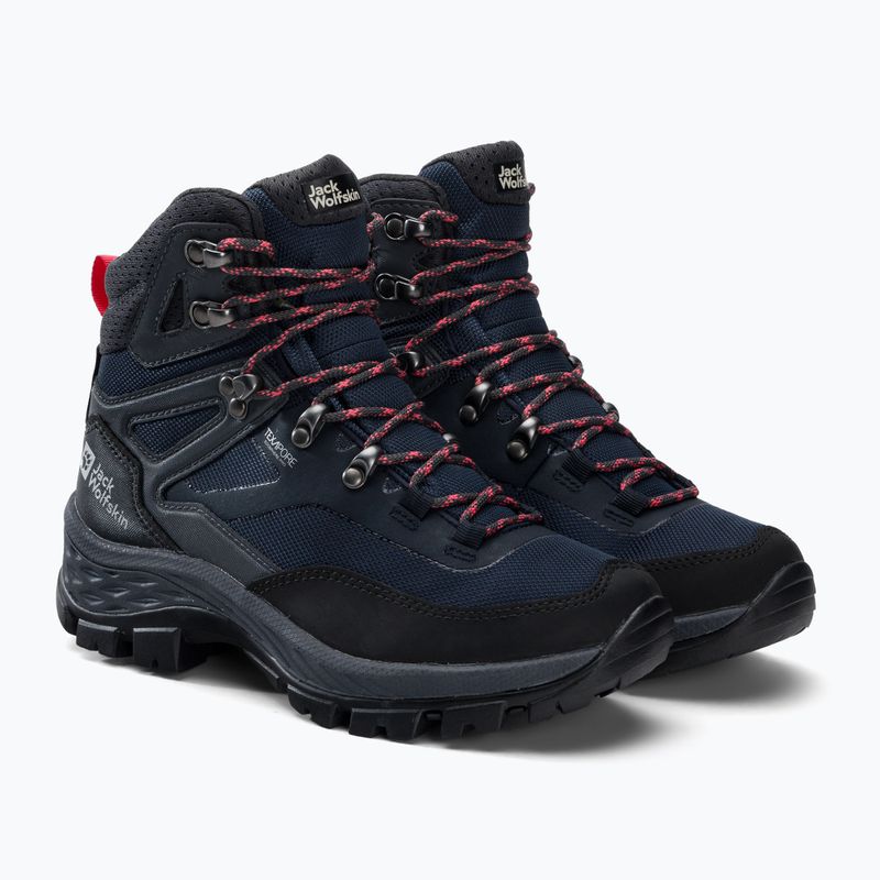 Dámské trekové boty Jack Wolfskin Rebellion Guide Texapore Mid black-blue 4053801 4