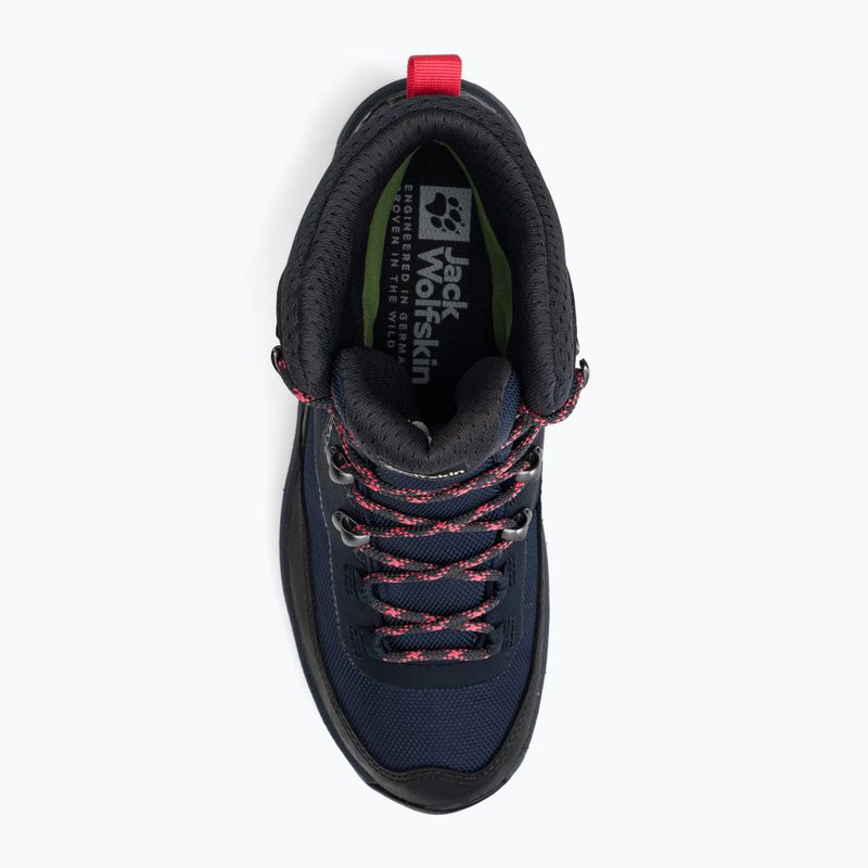 Dámské trekové boty Jack Wolfskin Rebellion Guide Texapore Mid black-blue 4053801 6