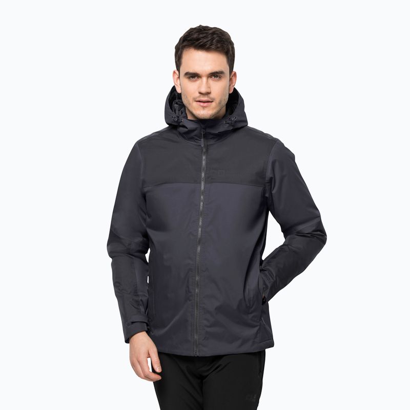 Jack Wolfskin pánská péřová bunda Jasper Ins šedá 1114321_6230