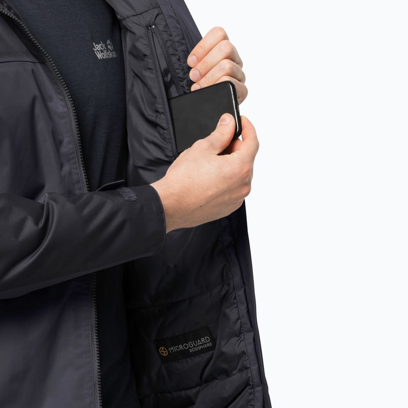 Jack Wolfskin pánská péřová bunda Jasper Ins šedá 1114321_6230 4