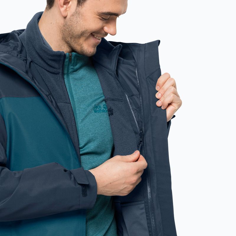 Jack Wolfskin pánská bunda do deště Taubenberg modrá 1115311_4133_006 8
