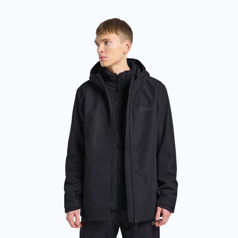 Pánská bunda 3v1 Jack Wolfskin Taubenberg 3In1 black 4