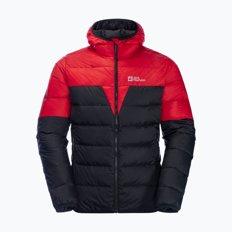 Pánská péřová bunda Jack Wolfskin Dna Tundra Down Hoody černo-červená 1206612_2206_006 5