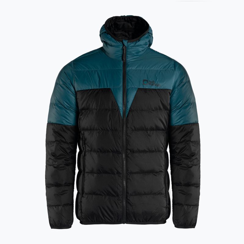 Jack Wolfskin pánská péřová bunda Dna Tundra Down Hoody černo-modrá 1206612_4133_006