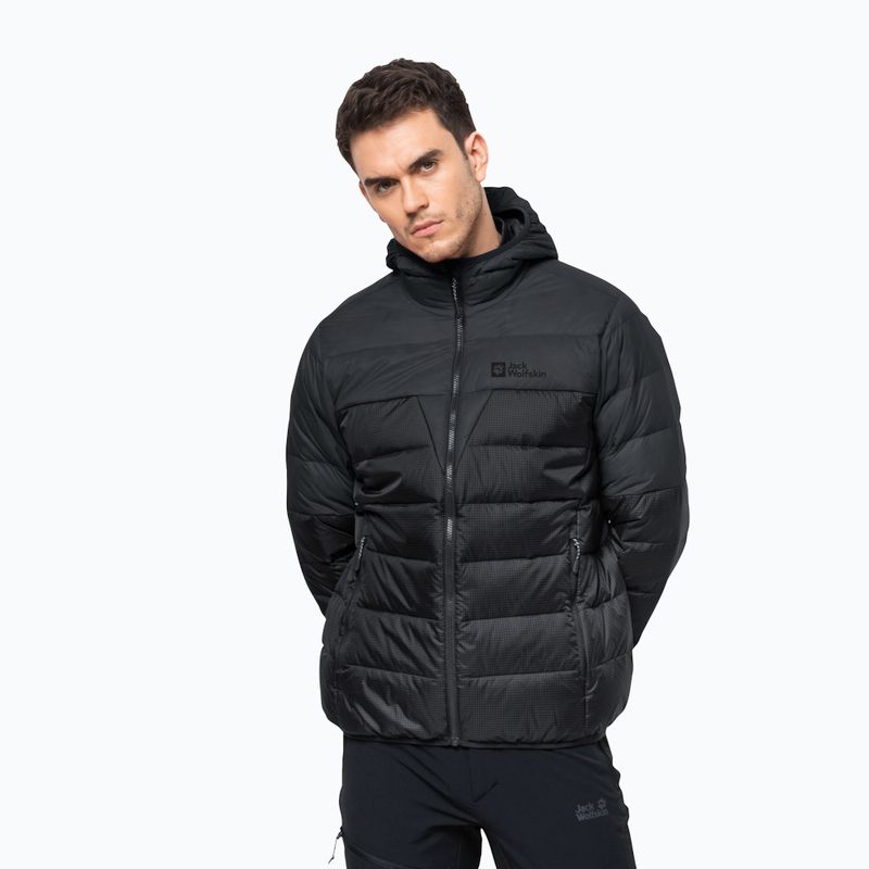 Pánská péřová bunda Jack Wolfskin Dna Tundra Down Hoody černá 1206612_6350_006