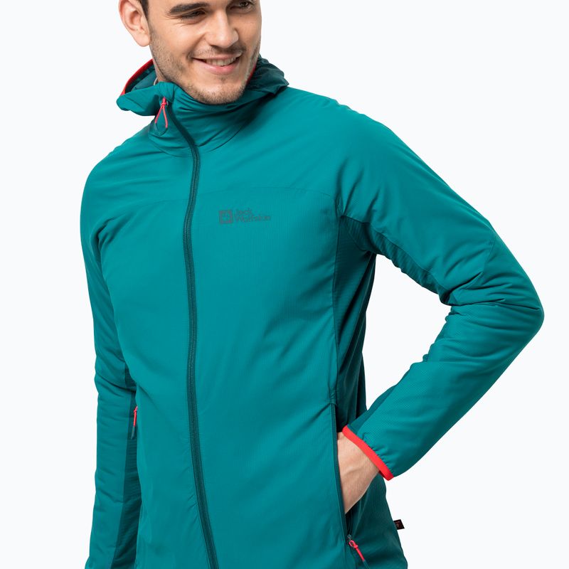 Jack Wolfskin pánská lyžařská bunda Alpspitze Ins Hoody zelená 1206781_1124