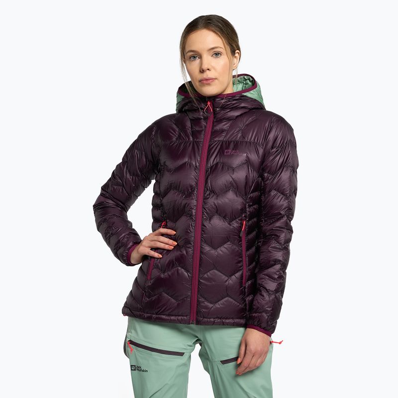 Jack Wolfskin dámská lyžařská bunda Alpspitze Down Hoody fialová 1206791_2042