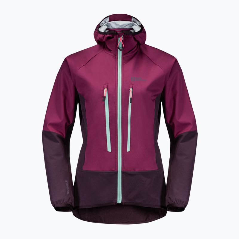 Dámská skialpová bunda Jack Wolfskin Alpspitze Hoody fialová 1307391_1014 9