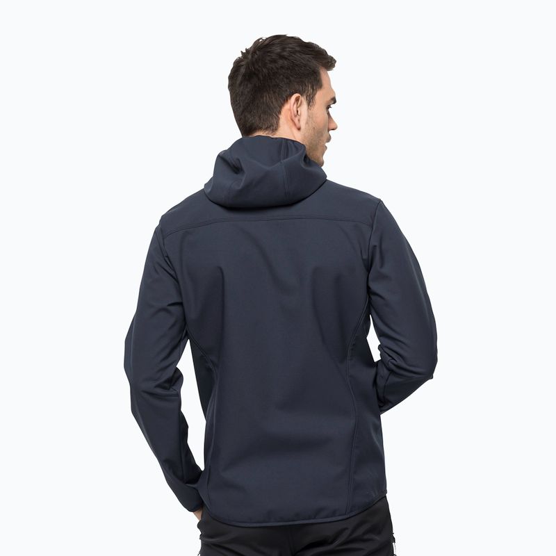 Pánská softshellová bunda Jack Wolfskin Bornberg Hoody tmavě modrá 1307471_1010 2