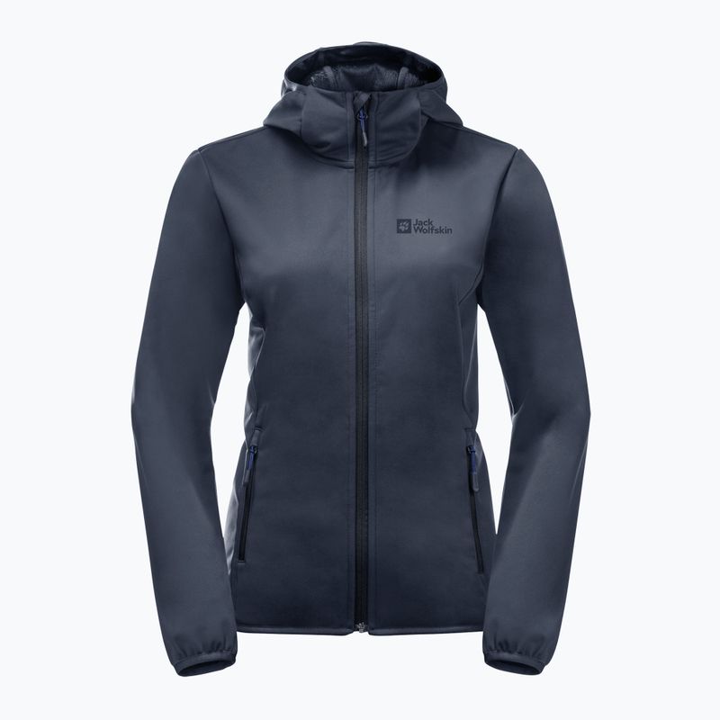 Dámská softshellová bunda Jack Wolfskin Windhain Hoody tmavě modrá 1307481_1010 9