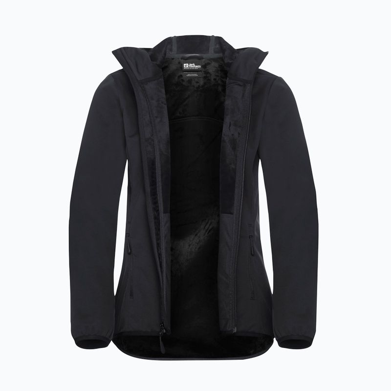 Dámská softshellová bunda Jack Wolfskin Windhain Hoody black 10