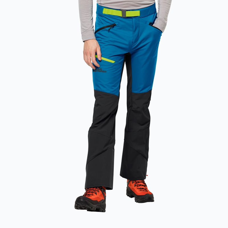 Jack Wolfskin pánské modročerné lyžařské kalhoty Alpspitze 1507511