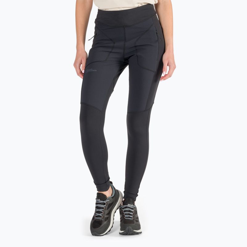 Jack Wolfskin dámské legíny Salmaser Tights černá 1507781_6000_005