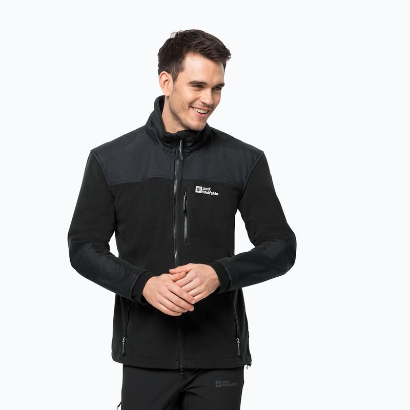 Jack Wolfskin pánská fleecová mikina Blizzard černá 1702945