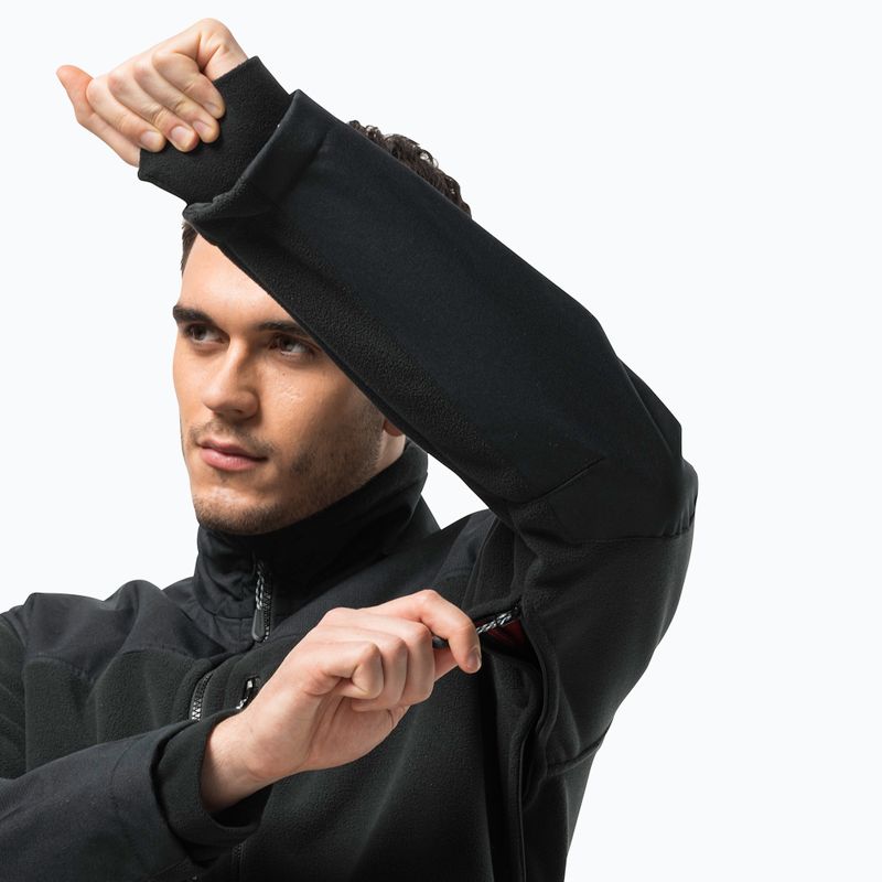 Jack Wolfskin pánská fleecová mikina Blizzard černá 1702945 3