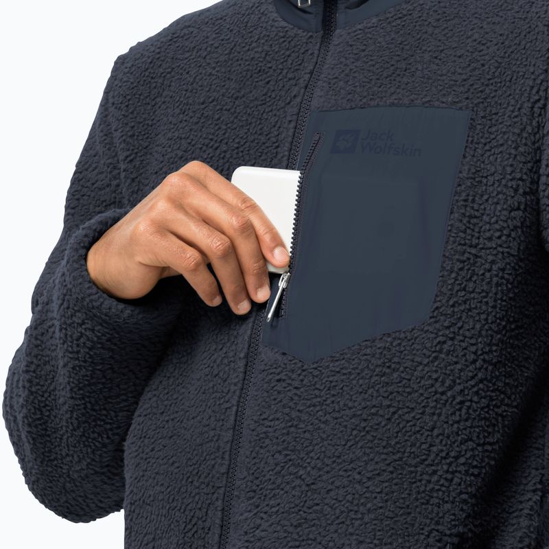 Jack Wolfskin pánská fleecová mikina Kingsway navy blue 1709002 4