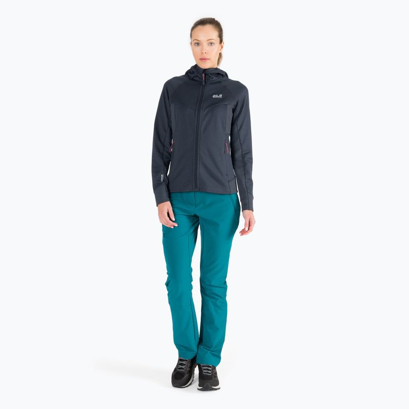 Dámská fleece mikina Jack Wolfskin Hydro Grid Fleece šedá 1709911 2