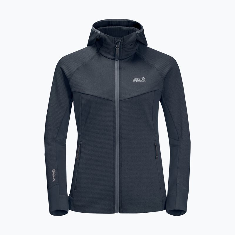 Dámská fleece mikina Jack Wolfskin Hydro Grid Fleece šedá 1709911 9