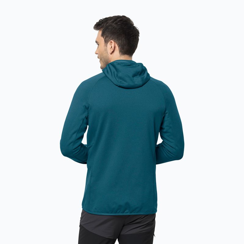 Pánská fleece mikina Jack Wolfskin Hydro Grid Hooded FZ modrá 1710002 2