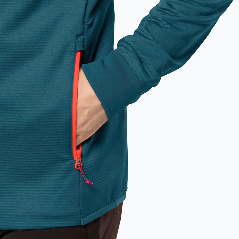 Pánská fleece mikina Jack Wolfskin Hydro Grid Hooded FZ modrá 1710002 5