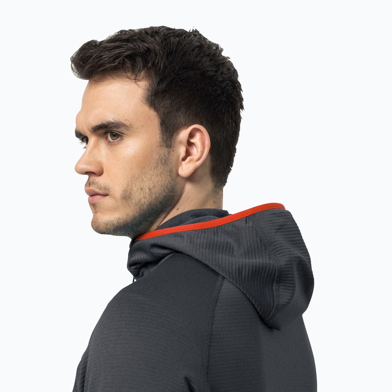 Pánská fleece mikina Jack Wolfskin Hydro Grid Hooded FZ šedá 1710002 4