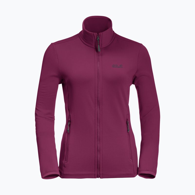 Dámská fleece mikina Jack Wolfskin Peak Grid Fleece fialová 1710351 8