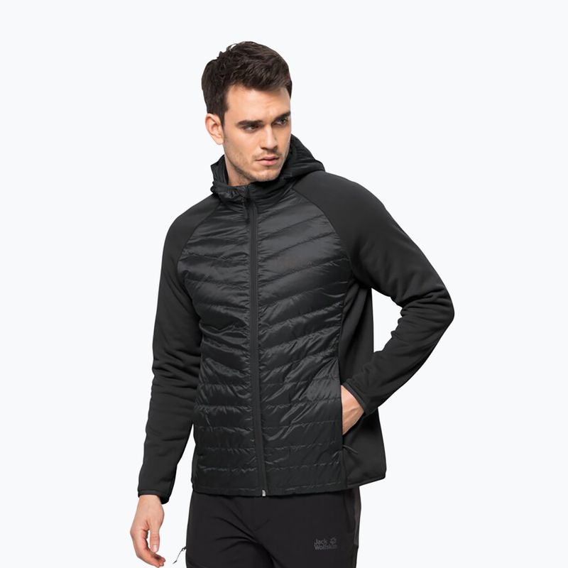 Pánská hybridní bunda Jack Wolfskin Routeburn Pro Hybrid černá 1710511