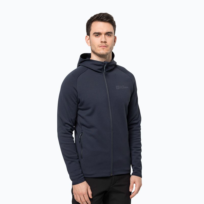 Pánská fleece mikina Jack Wolfskin Baiselberg tmavě modrá 1710541