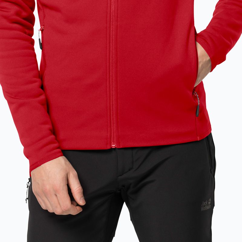 Pánská fleece mikina Jack Wolfskin Baiselberg červená 1710541 4