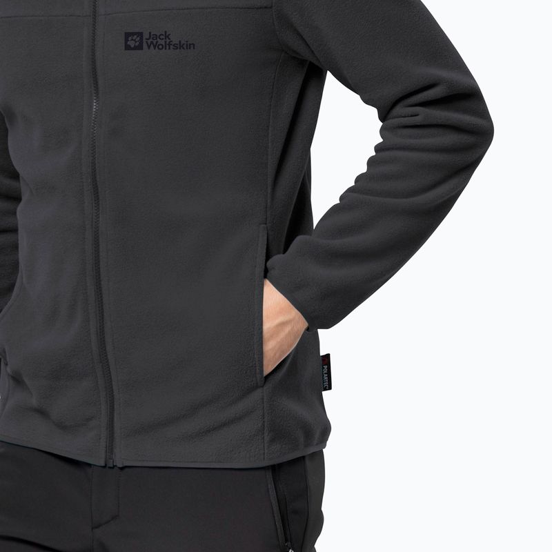 Pánská fleece mikina Jack Wolfskin Beilstein černá 1710551 4
