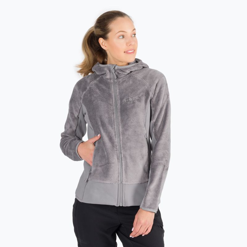 Dámská fleece mikina Jack Wolfskin Rotwand Hooded šedá 1710741