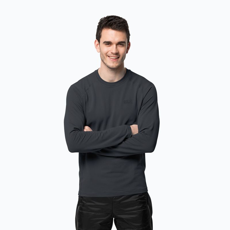 Pánské trekingové longsleeve tričko Jack Wolfskin Infinite LS tmavě šedé 1808311