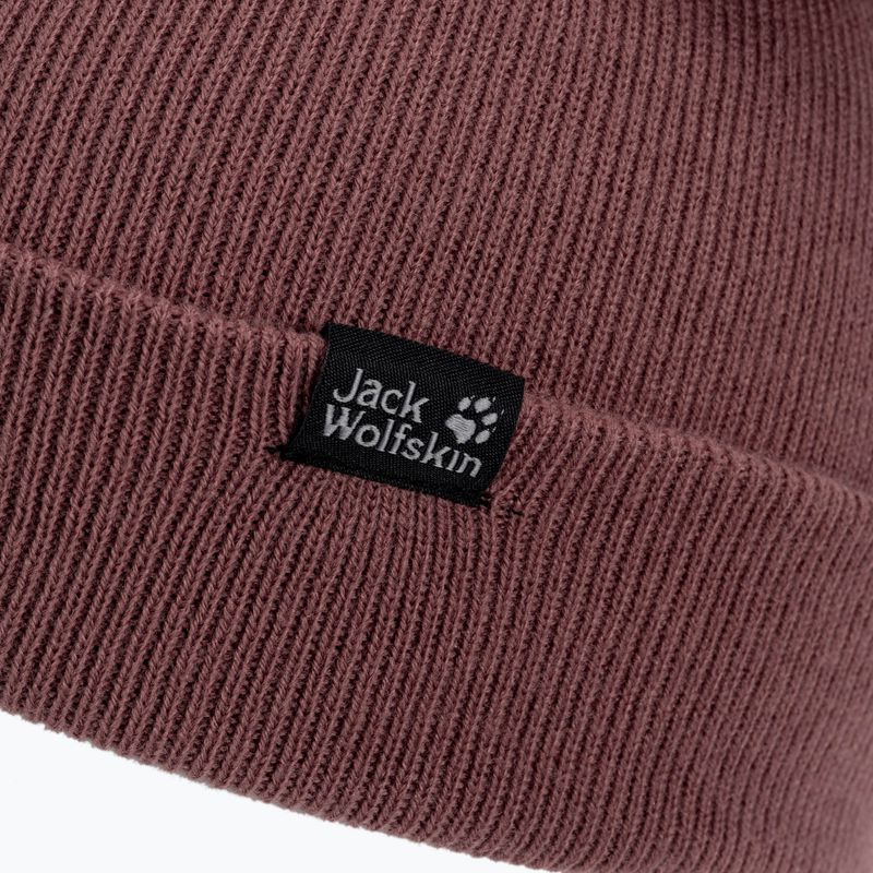 Zimní čepice Jack Wolfskin Rib růžová 1903891 3