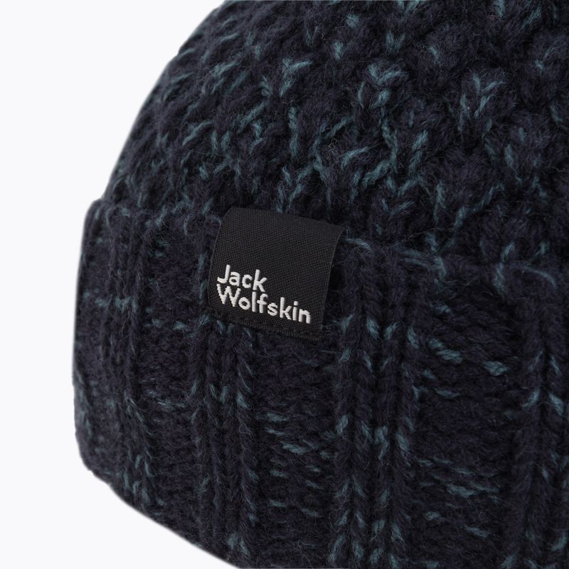 Dámská zimní čepice Jack Wolfskin Highloft Knit tmavě modrá 1908011 3