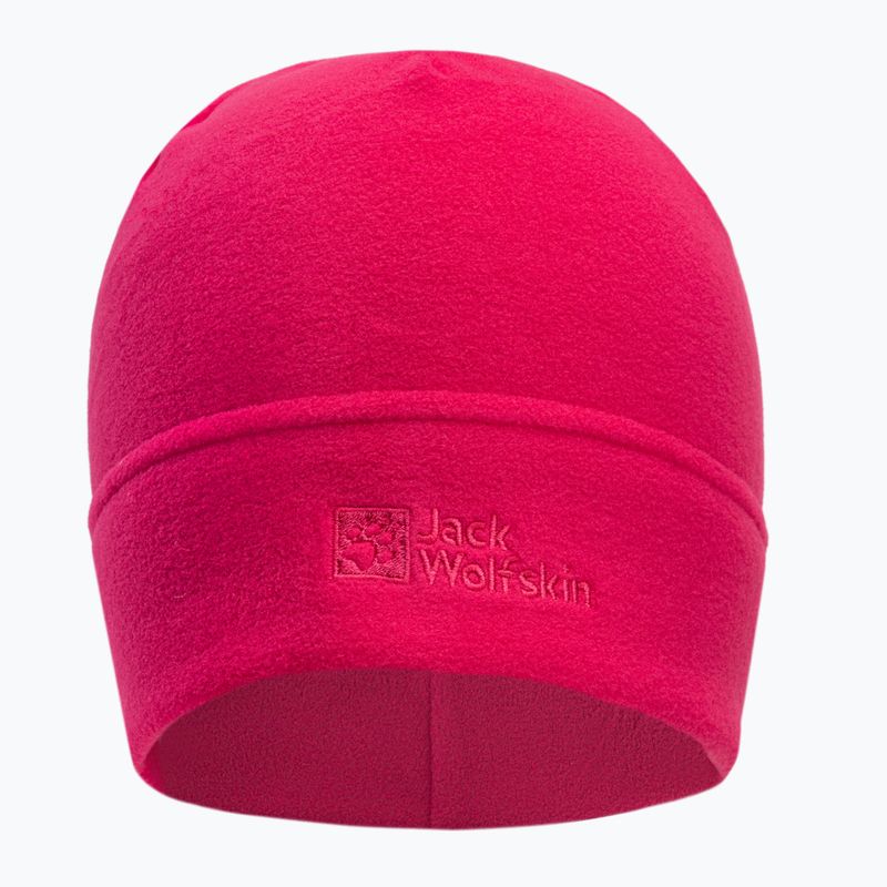 Jack Wolfskin Real Stuff fleecová zimní čepice růžová 1909852 2