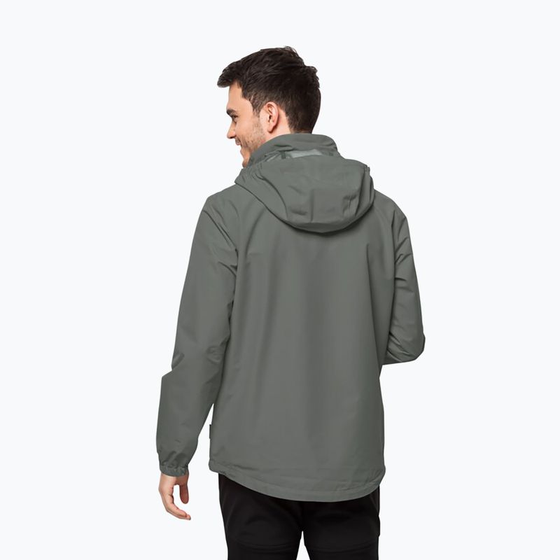 Pánská nepromokavá bunda Jack Wolfskin Stormy Point 2L zelená 1111142 2