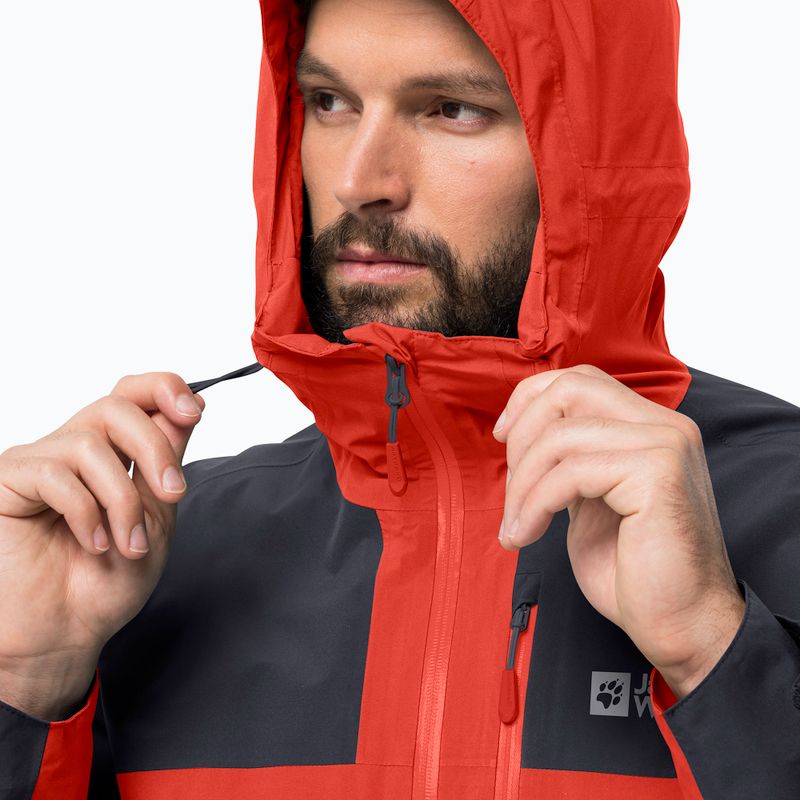 Pánská nepromokavá bunda Jack Wolfskin Go Hike červená 1114051 5