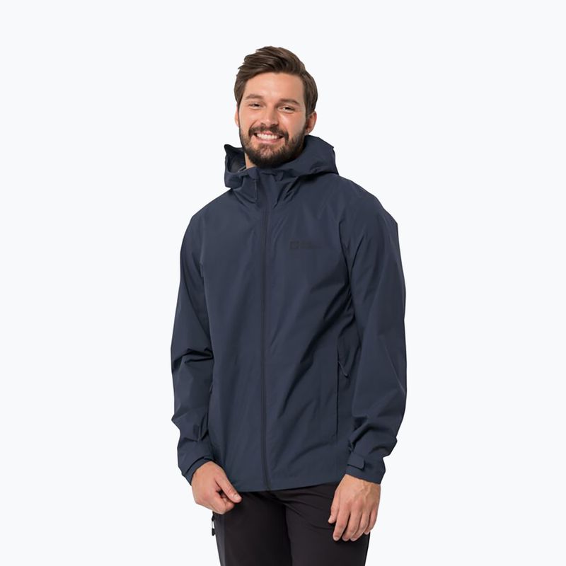 Jack Wolfskin pánská bunda do deště Elsberg 2.5L modrá 1115881_1010_002