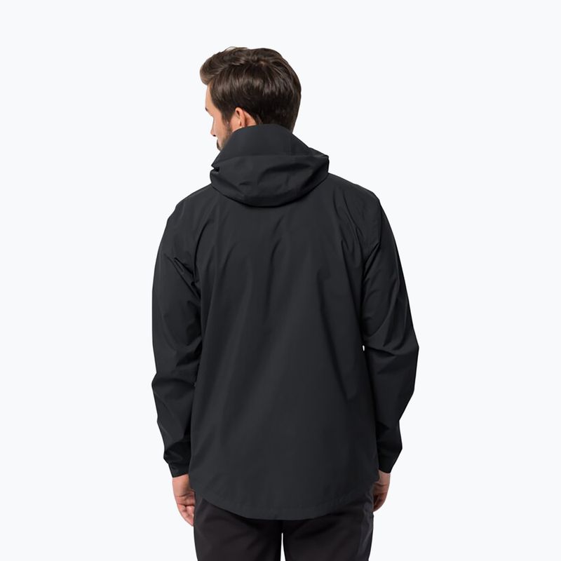 Jack Wolfskin pánská bunda do deště Elsberg 2.5L černá 1115881_6000_003 2