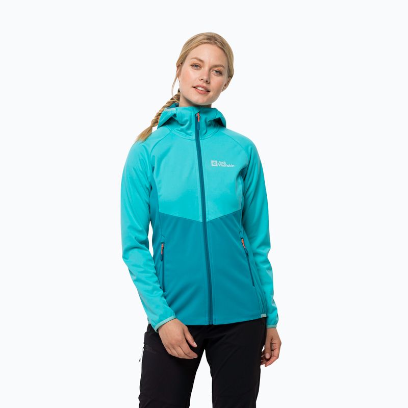 Dámská softshellová bunda Jack Wolfskin Go Hike Softshell modrá 1306862