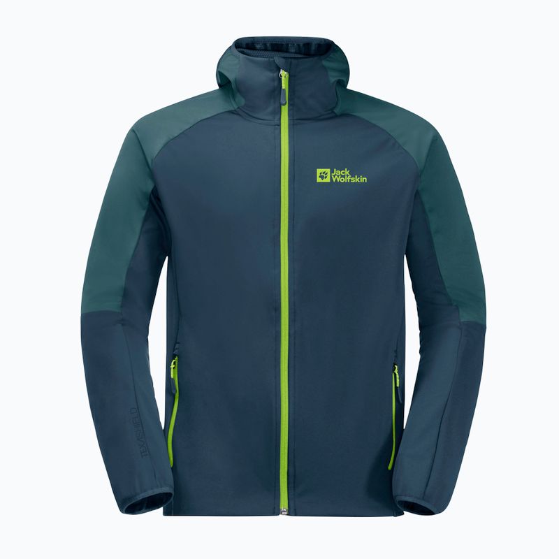 Pánská softshellová bunda Jack Wolfskin Feldberg Hoody tmavě modrá 1306922 5