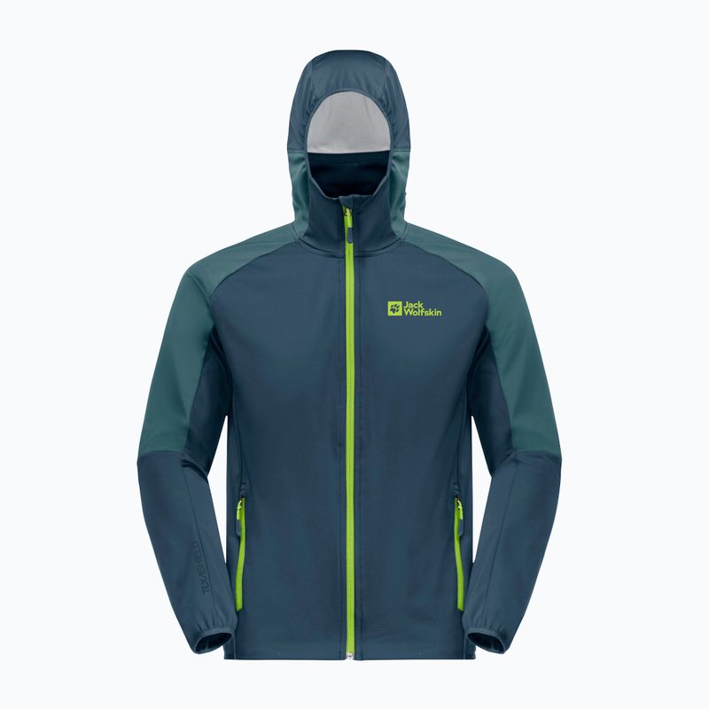 Pánská softshellová bunda Jack Wolfskin Feldberg Hoody tmavě modrá 1306922 6