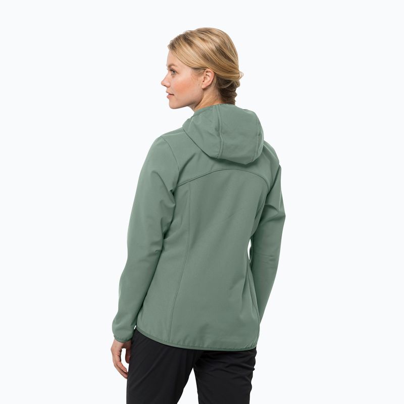 Dámská softshellová bunda Jack Wolfskin Bornberg Hoody zelená 1307691 2