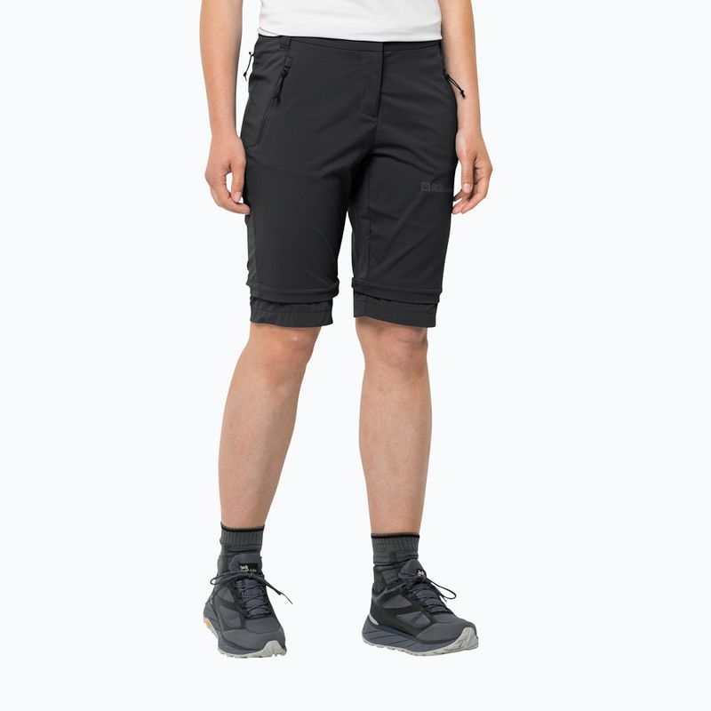 Jack Wolfskin dámské softshellové kalhoty Glastal Zip Off black 1508151_6000_042 3
