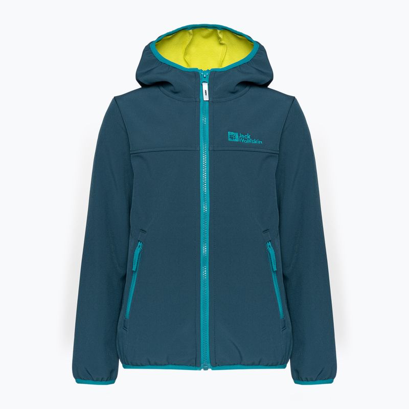 Dětská softshellová bunda Jack Wolfskin Fourwinds Jacket Kids tmavě modrá 1608011